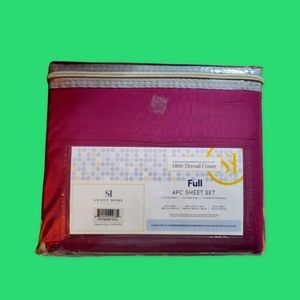 Sweet Home Full 4PC Sheet Set 1800 Thread Count